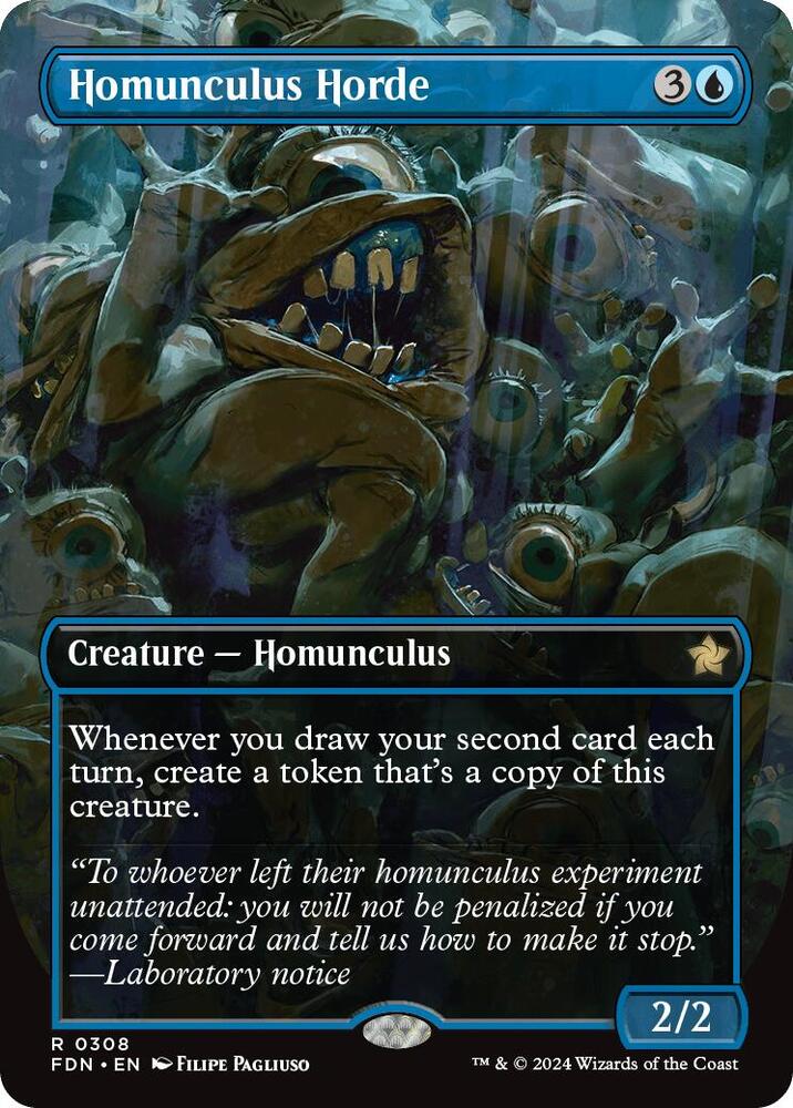 Homunculus Horde (Borderless) 308 Foundations MTG R NM