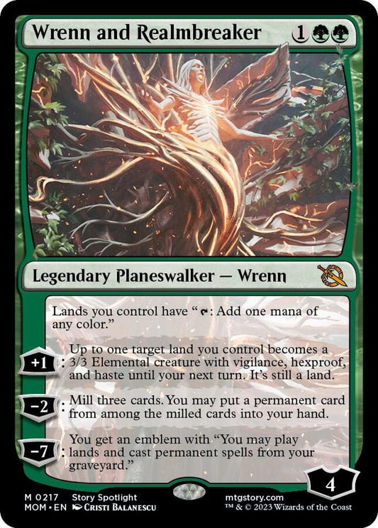 Wrenn and Realmbreaker 217 March of the Machine MTG Mythic NM