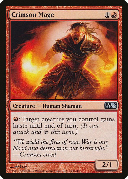 Crimson Mage 129 Magic 2012 (M12) MTG UC NM