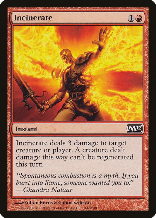 Incinerate 146 Magic 2012 (M12) MTG C NM