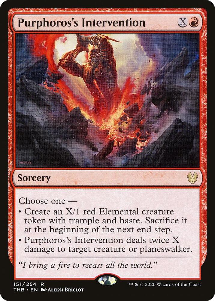 Purphoros's Intervention 151 Theros Beyond Death MTG R NM