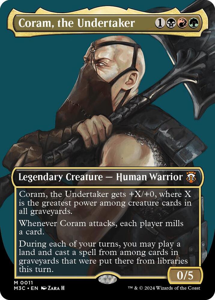 Coram, the Undertaker (Borderless) 11 Commander: Modern Horizons 3 MTG Mythic NM