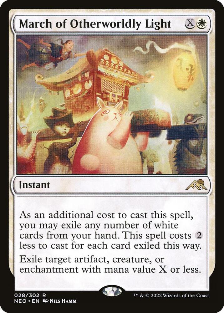 March of Otherworldly Light 28 Kamigawa: Neon Dynasty MTG R Foil NM