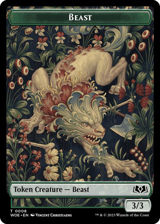 Beast Token 8 Wilds of Eldraine MTG Token NM