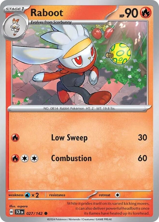 Raboot 27/142 Stellar Crown Pokemon C NM