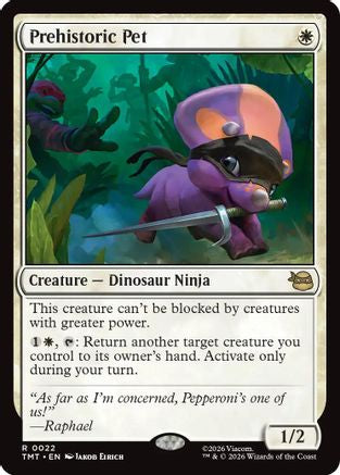 Prehistoric Pet 0022 Teenage Mutant Ninja Turtles MTG R NM