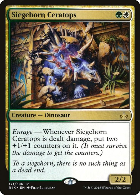 Siegehorn Ceratops 171 Rivals of Ixalan MTG R NM