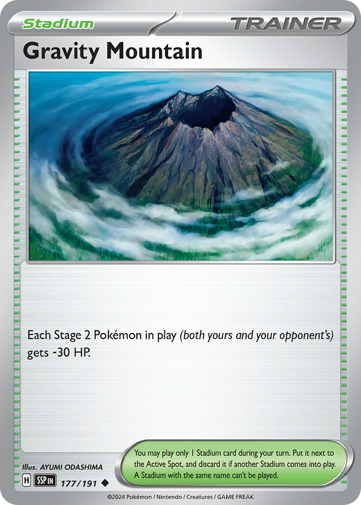 Gravity Mountain 177/191 Surging Sparks Pokemon UC NM