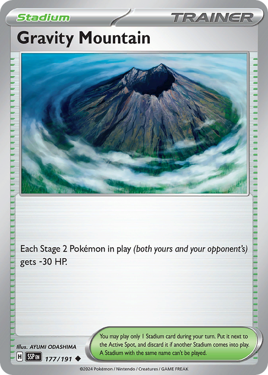 Gravity Mountain 177/191 Surging Sparks Pokemon UC NM