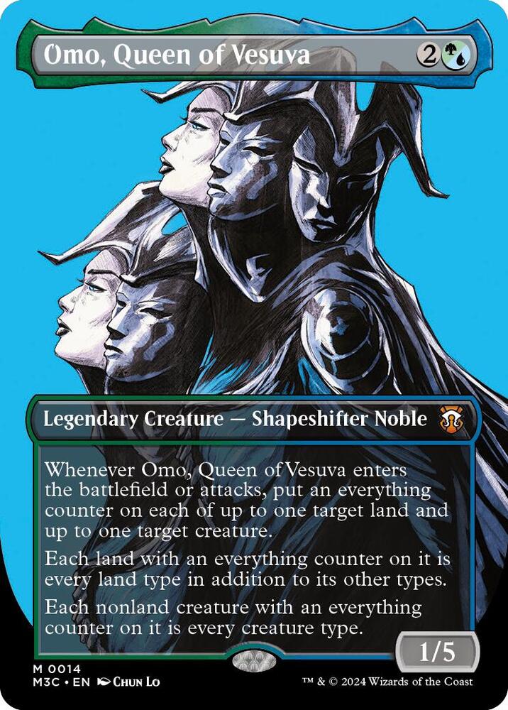 Omo, Queen of Vesuva (Borderless) 14 Commander: Modern Horizons 3 MTG Mythic NM