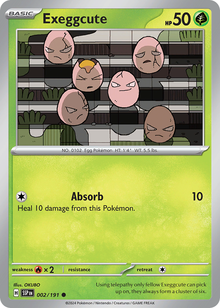 Exeggcute 002/191 Surging Sparks Pokemon C NM