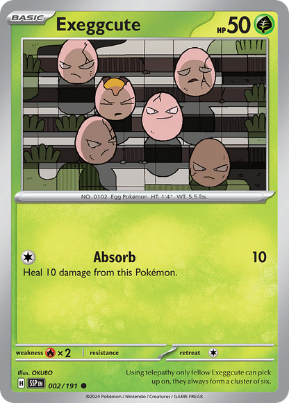 Exeggcute 002/191 Surging Sparks Pokemon C NM
