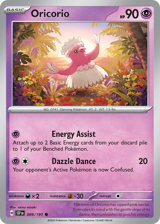 Oricorio 089/191 Surging Sparks Pokemon C NM