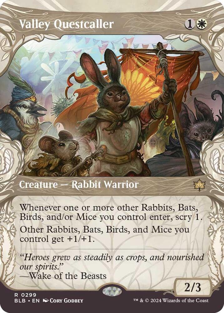 Valley Questcaller (Showcase) 299 Bloomburrow MTG R NM