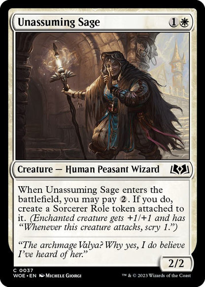 Unassuming Sage 37 Wilds of Eldraine MTG C NM