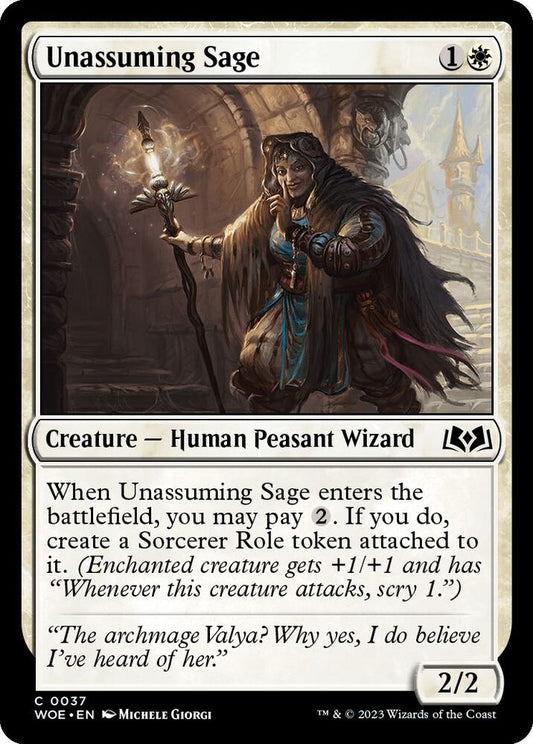 Unassuming Sage 37 Wilds of Eldraine MTG C NM