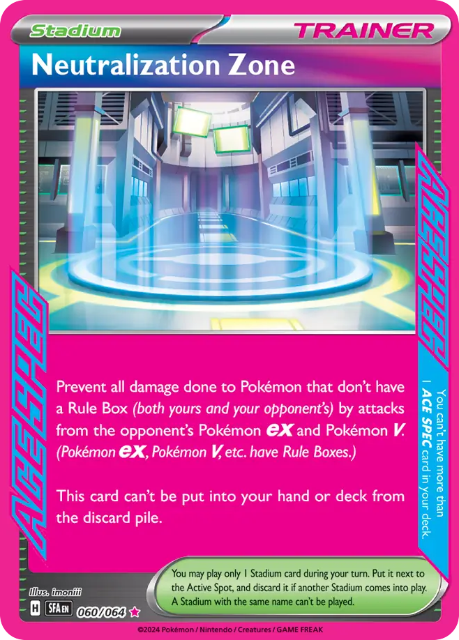Neutralization Zone 060/064 Shrouded Fable Pokemon ACE SPEC Rare Holo NM
