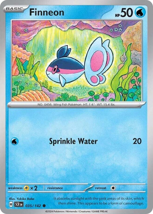 Finneon 35/142 Stellar Crown Pokemon C NM