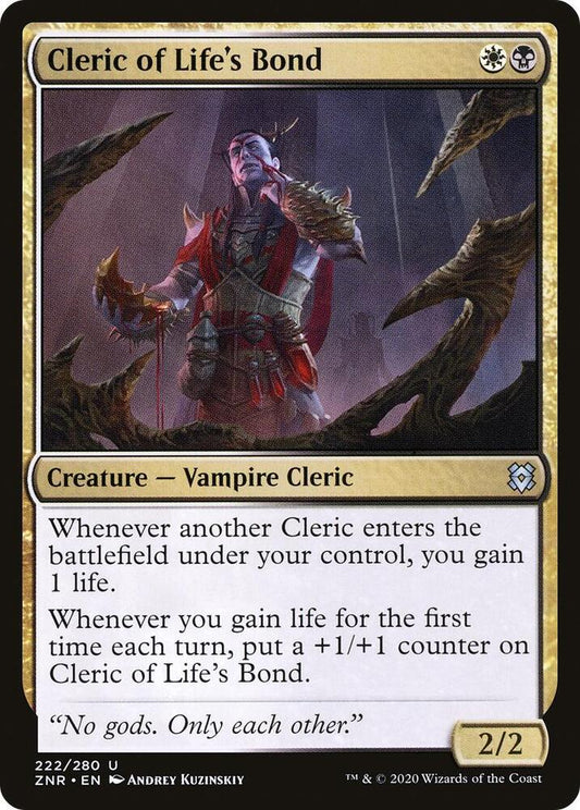 Cleric of Life's Bond 222 Zendikar Rising MTG UC NM