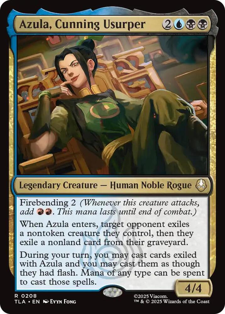 Azula, Cunning Usurper 208 Avatar: The Last Airbender MTG R NM