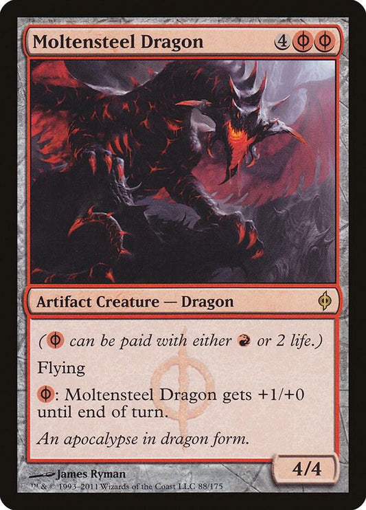 Moltensteel Dragon 88 New Phyrexia MTG R NM