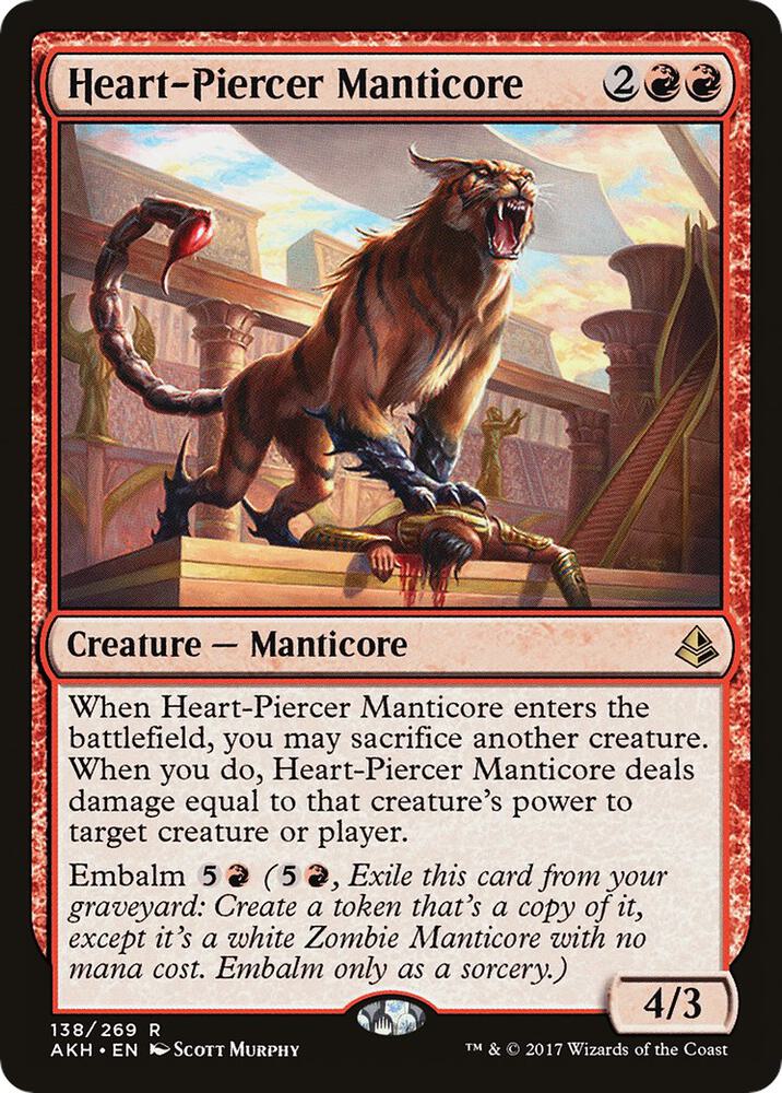 Heart-Piercer Manticore 138 Amonkhet MTG R NM