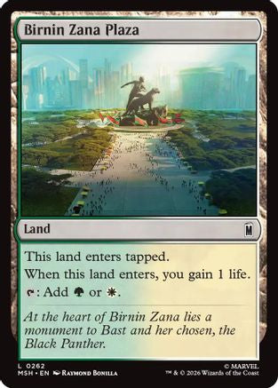 Birnin Zana Plaza 262 Marvel Super Heroes MTG Land NM
