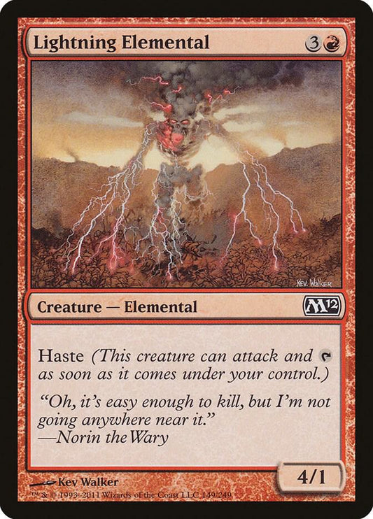 Lightning Elemental 149 Magic 2012 (M12) MTG C NM