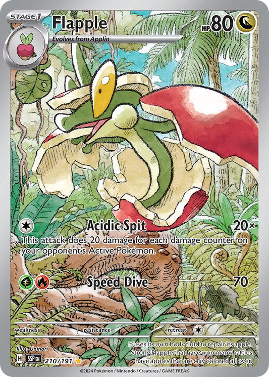 Flapple 210/191 Surging Sparks Pokemon Illustration Rare Holo NM