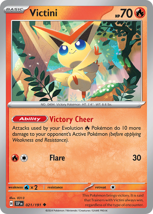 Victini 021/191 Surging Sparks Pokemon UC NM