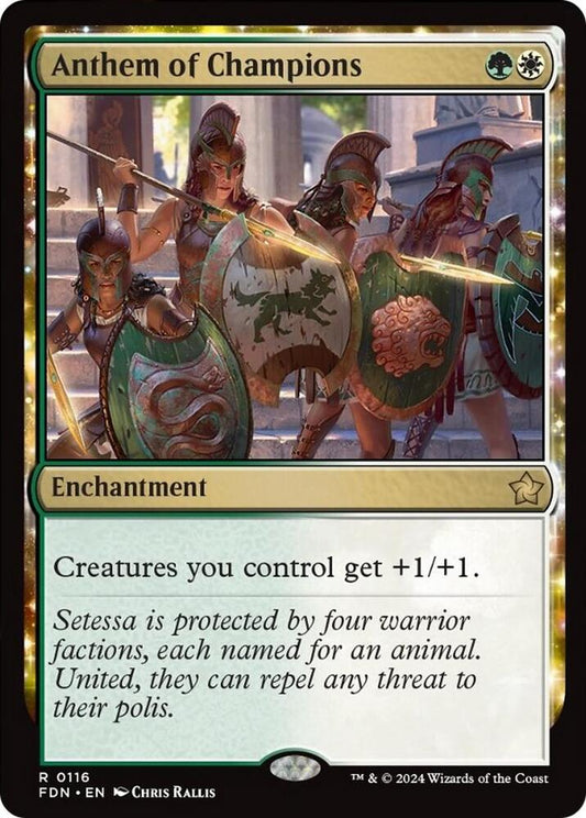 Anthem of Champions 116 Foundations MTG R Foil NM