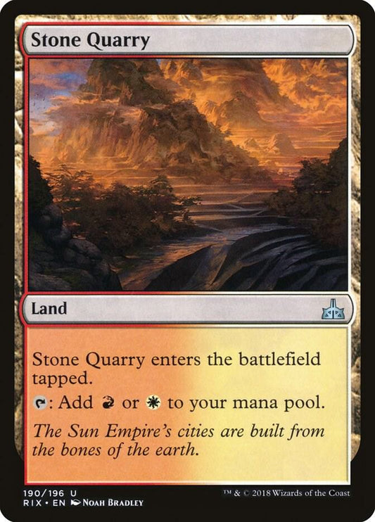 Stone Quarry 190 Rivals of Ixalan MTG UC NM