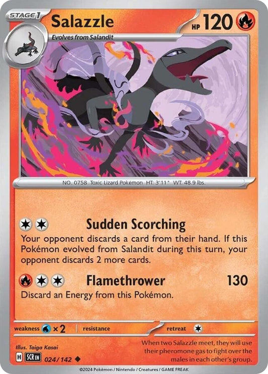 Salazzle 24/142 Stellar Crown Pokemon UC NM