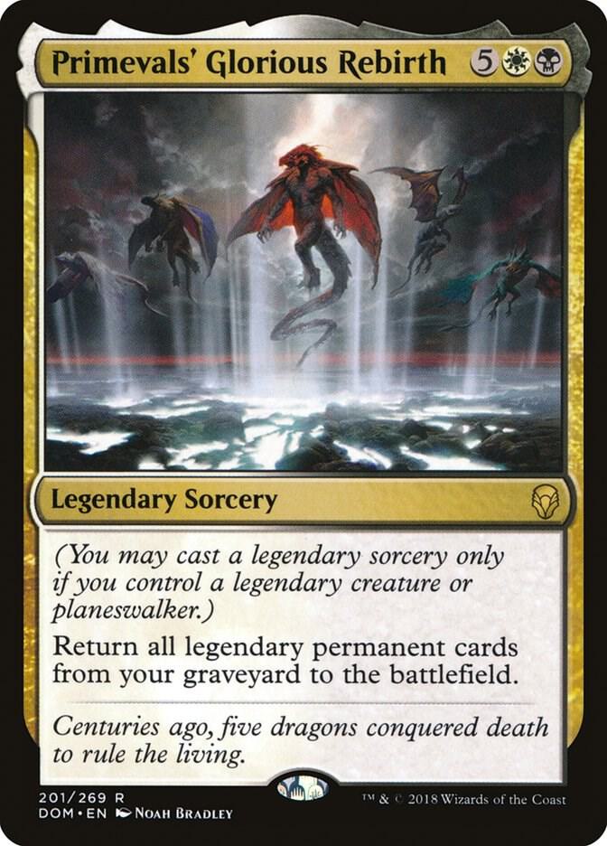 Primevals' Glorious Rebirth 201 Dominaria MTG R NM