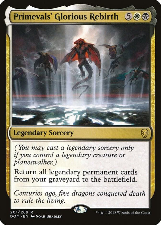 Primevals' Glorious Rebirth 201 Dominaria MTG R NM
