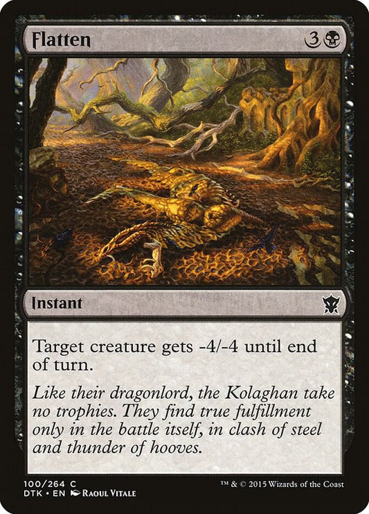 Flatten 100 Dragons of Tarkir MTG C LP