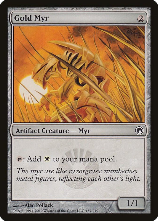 Gold Myr 157 Scars of Mirrodin MTG C NM