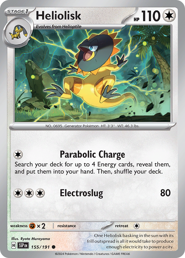 Heliolisk 155/191 Surging Sparks Pokemon C NM
