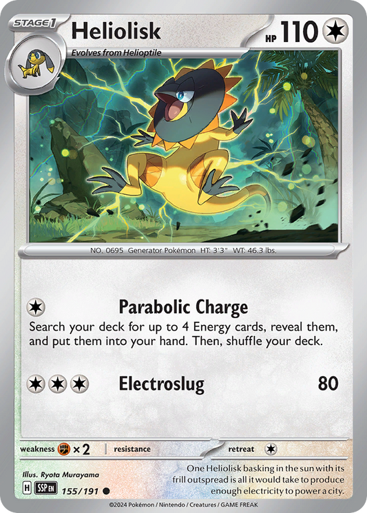 Heliolisk 155/191 Surging Sparks Pokemon C NM