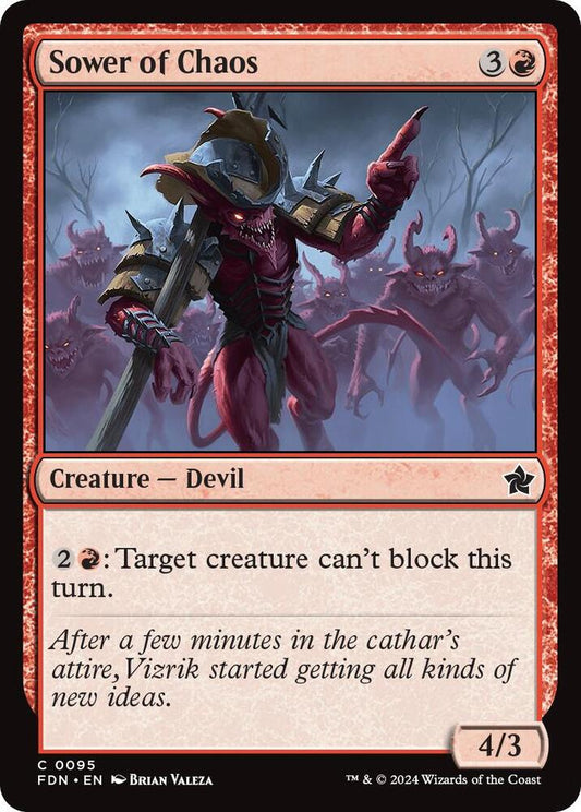 Sower of Chaos 95 Foundations MTG C NM
