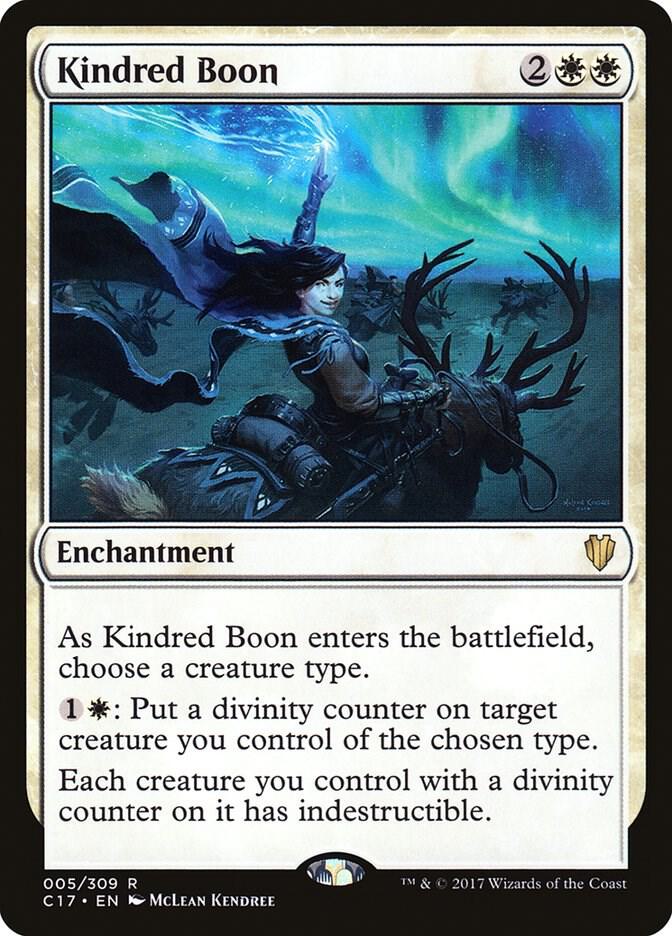 Kindred Boon 5 Commander 2017 MTG R NM