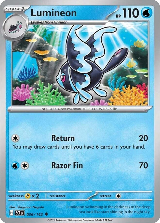 Lumineon 36/142 Stellar Crown Pokemon UC NM