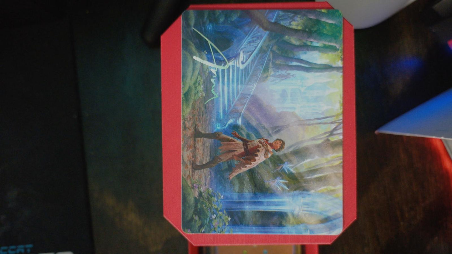 Into the Fae Court Art Card Gold-Stamped Signature 7 Wilds of Eldraine MTG NM