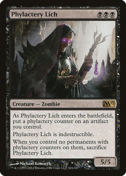Phylactery Lich 104 Magic 2013 (M13) MTG R LP