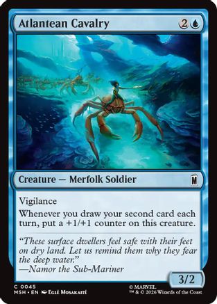 Atlantean Cavalry 45 Marvel Super Heroes MTG C NM