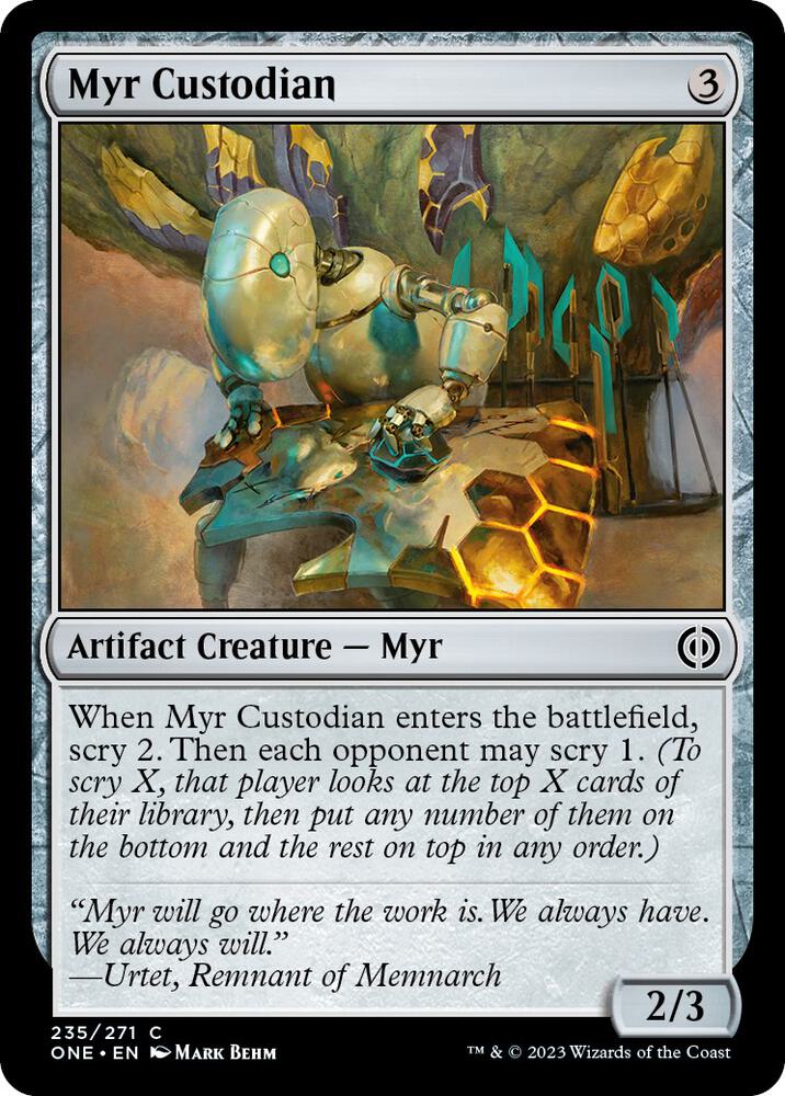 Myr Custodian 235 Phyrexia: All Will Be One MTG C NM