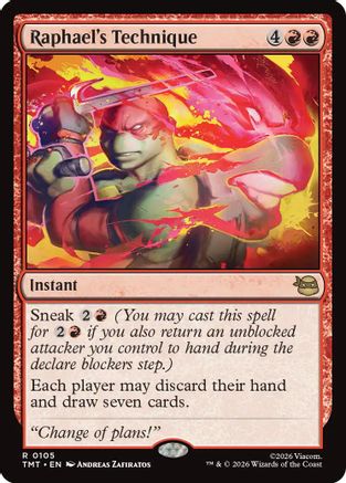 Raphael's Technique 0105 Teenage Mutant Ninja Turtles MTG R NM