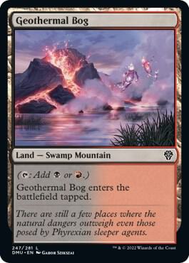 Geothermal Bog 247 Dominaria United MTG Land NM