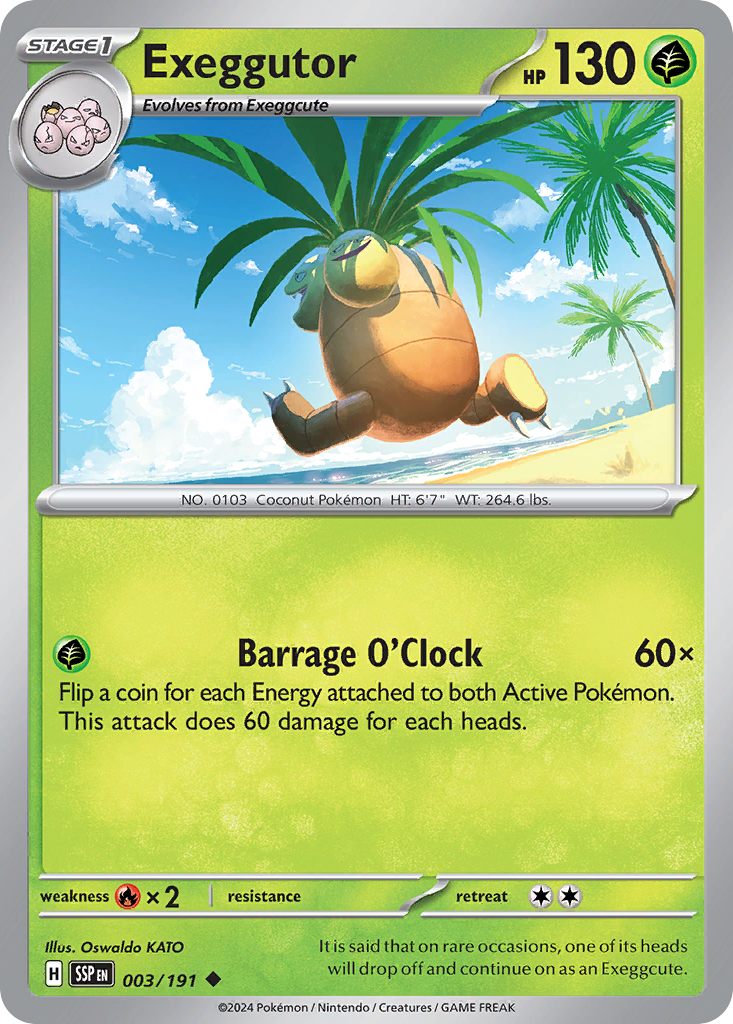 Exeggutor 003/191 Surging Sparks Pokemon UC NM