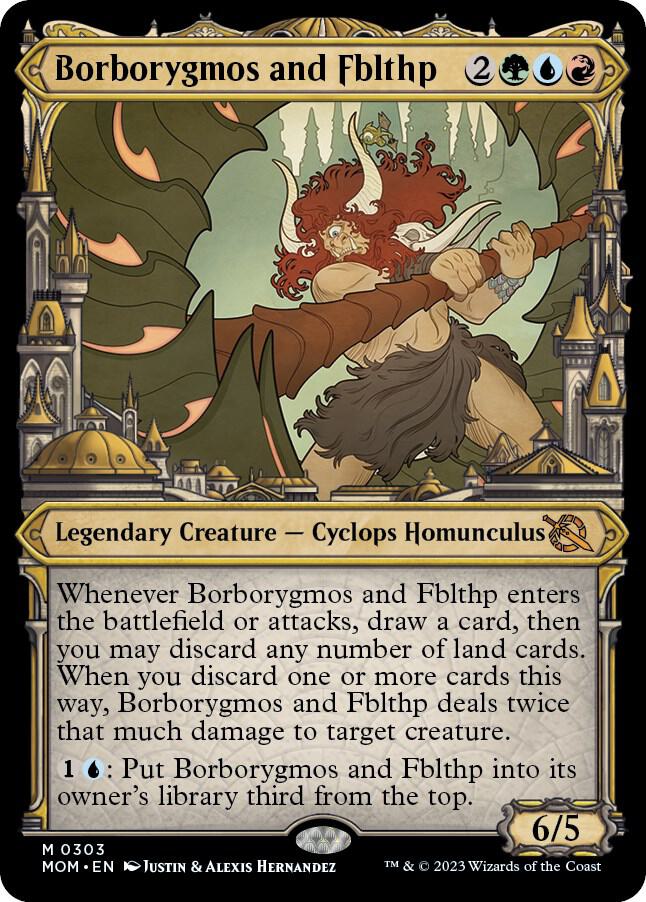 Borborygmos and Fblthp (Showcase) 303 March of the Machine MTG Mythic NM